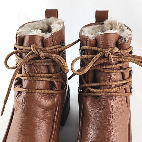 Gentle Souls Women's Bristol Wallaby Tan Leather Lace Up Ankle Boots Size 7.5M - Picture 7 of 15